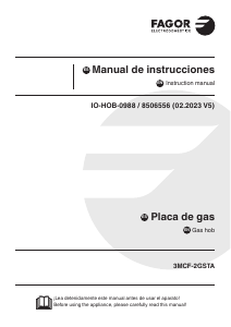 Manual de uso Fagor 3MCF-2GSTA Placa