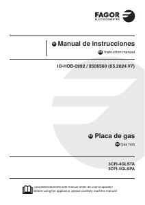 Handleiding Fagor 3CFI-4GLSPA Kookplaat