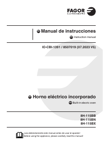 Manual de uso Fagor 8H-115BX Horno