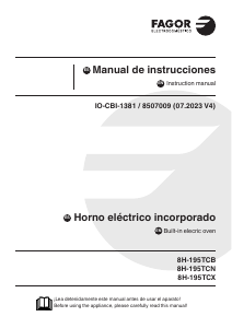 Handleiding Fagor 8H-195TCX Oven