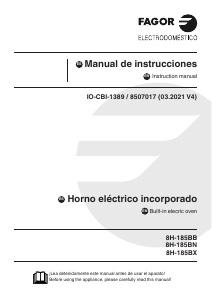 Manual Fagor 8H-185BN Oven