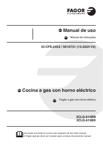 Manual Fagor 3CLG-610BX Fogão