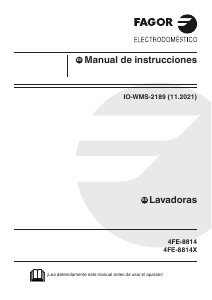 Manual de uso Fagor 4FE-8814 Lavadora