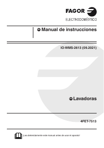 Manual de uso Fagor 4FET-7513 Lavadora