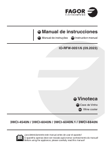 Manual de uso Fagor 3WCI-6040N Vinoteca