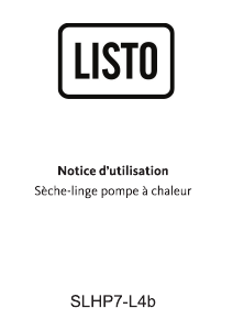 Mode d’emploi Listo SLHP7-L4b Sèche-linge