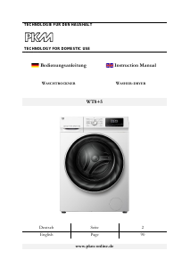 Handleiding PKM WT8+5 Was-droog combinatie