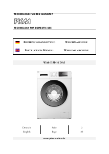 Handleiding PKM WA8-ES1416 DAI Wasmachine