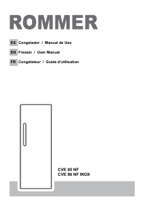 Handleiding Rommer CVE 85 NF Vriezer