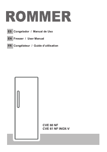 Handleiding Rommer CVE 61 NF INOX-V Vriezer