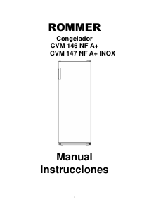 Manual de uso Rommer CVM 147 NF A+ INOX Congelador