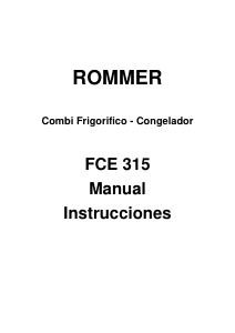 Handleiding Rommer FCE 315 Koel-vries combinatie