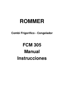 Handleiding Rommer FCM 305 Koel-vries combinatie