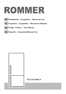 Handleiding Rommer FCE 323 INOX-V Koel-vries combinatie