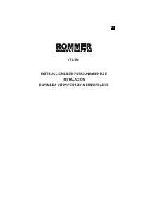 Manual de uso Rommer VTC 59 Placa