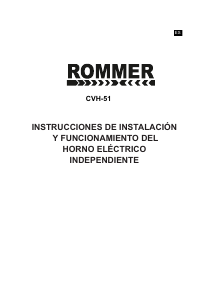 Manual de uso Rommer CVH 51 Cocina