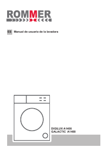 Manual de uso Rommer Digilux A1408 Lavadora