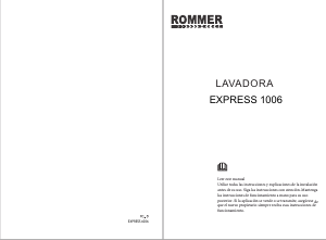 Manual de uso Rommer Express 1006 Lavadora