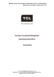 Manual de uso TCL RF282BSE0 Frigorífico combinado