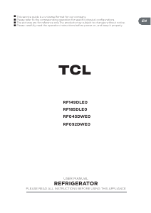 Handleiding TCL RF092DWE0 Koelkast