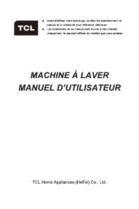 Mode d’emploi TCL FF0812SA0FR Lave-linge