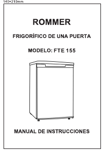 Manual de uso Rommer FTE 155 Refrigerador