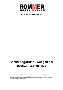 Manual de uso Rommer FCE 343 NF INOX Frigorífico combinado