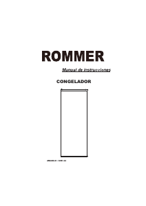 Handleiding Rommer CVE 44 Vriezer