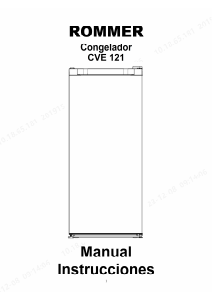 Handleiding Rommer CVE 121 Vriezer