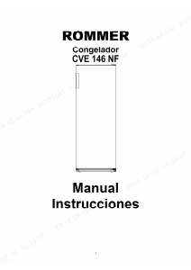 Manual de uso Rommer CVE 146 NF Congelador