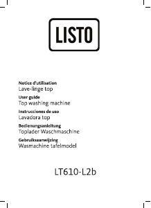 Manual de uso Listo LT 610-L2b Lavadora