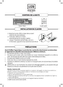 Mode d’emploi Listo CF-266 Clavier