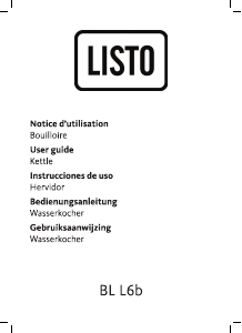 Manual de uso Listo BL L6b Hervidor