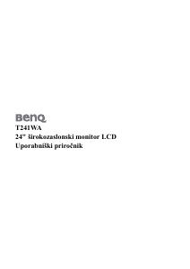 Priročnik BenQ T241WA LCD-zaslon