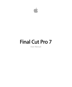 Handleiding Apple Final Cut Pro 7