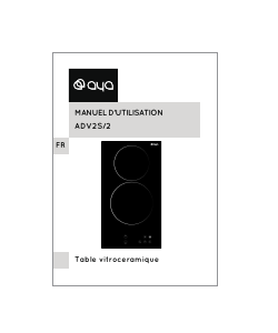 Mode d’emploi AYA ADV2S/2 Table de cuisson