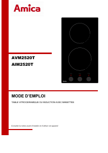 Mode d’emploi Amica AVM2520T Table de cuisson