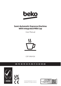 Handleiding BEKO CEP 5464 DX CaffeExperto Espresso-apparaat