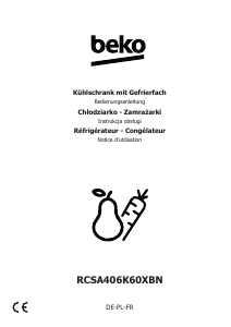 Bedienungsanleitung BEKO RCSA406K60XBN Kühl-gefrierkombination