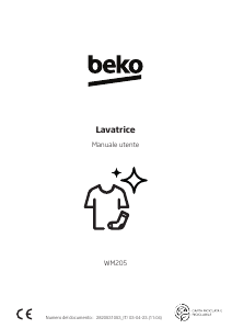 Manuale BEKO WM205 Lavatrice