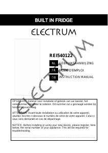 Handleiding Electrum REI540122 Koelkast