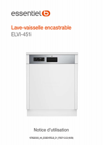Mode d’emploi Essentiel B ELVI 451i Lave-vaisselle