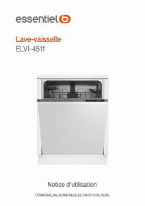 Mode d’emploi Essentiel B ELVI 451f Lave-vaisselle