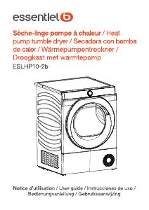 Handleiding Essentiel B ESLHP 10-2b Wasdroger