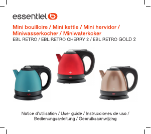 Handleiding Essentiel B EBL Retro GOLD 2 Waterkoker