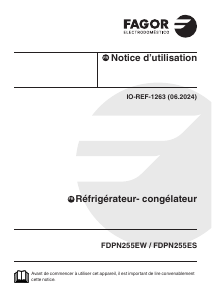 Mode d’emploi Fagor FDPN255EW Réfrigérateur combiné