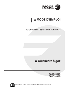 Mode d’emploi Fagor FACG200B Cuisinière