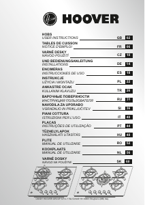 Handleiding Hoover HVG6BR4WK3W Kookplaat