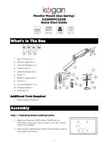 Handleiding Kogan KASMMPCGASB Monitorarm