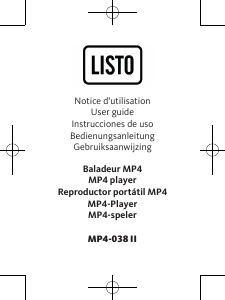 Handleiding Listo MP4-038 II Mp3 speler